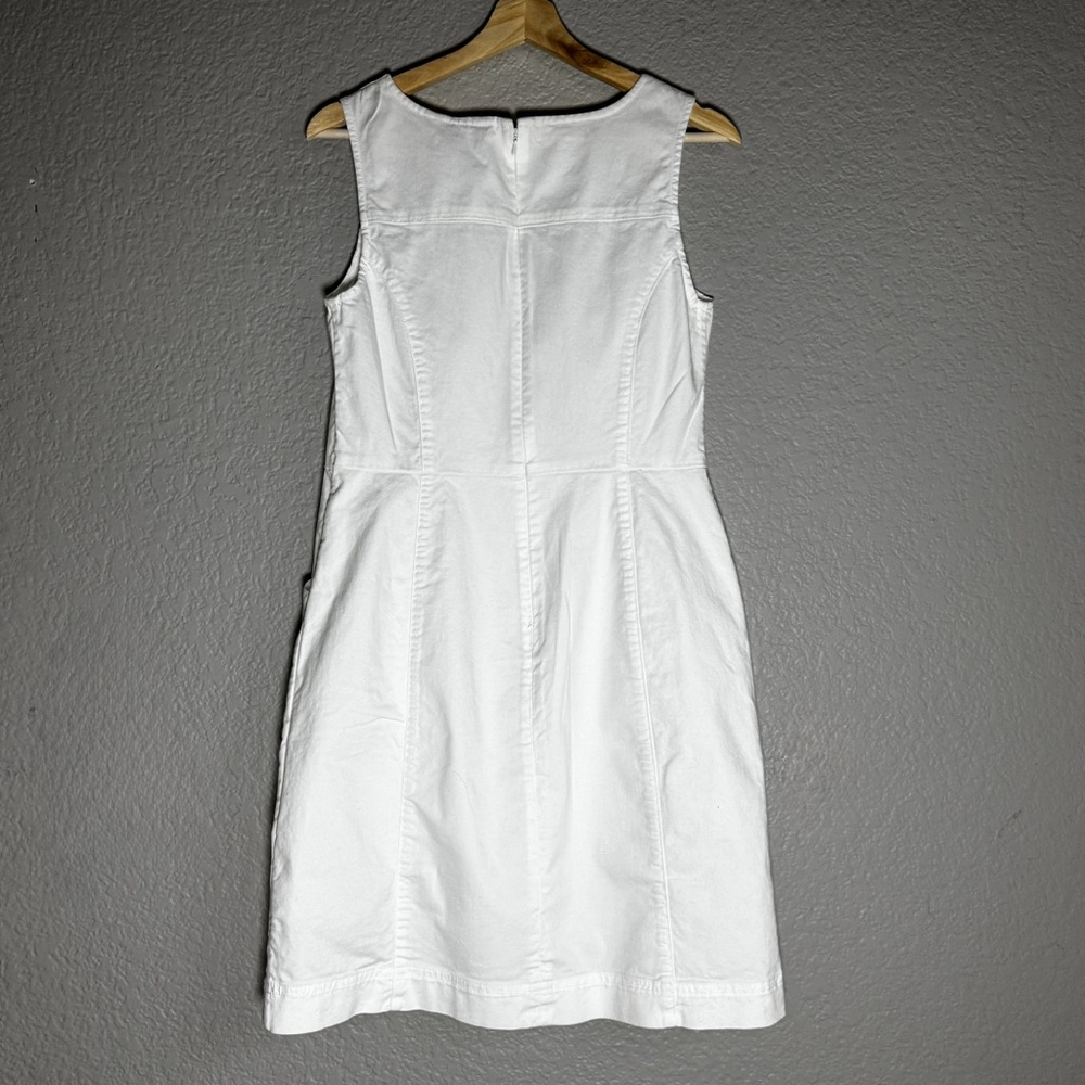 Boden Tamara White Shift Dress Tailored Minimalist 90s Style Size 6 - Picture 5 of 7